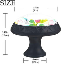 Ananas Colorato Pomelli per Porta Set di 4 Pomelli per Mobili Manopole per Cassetti Cucina Armadio Vetro
