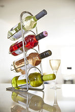 Pisa® portabottiglie da appoggio – 4 Bottle Storage – Supporto in metallo contiene 4 bottiglie – Finitura cromata – Torre verticale Slimline design|also può contenere bottiglie di champagne prosecco