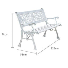 Terrazza Panchina da Giardino Panchina da Esterno,Panchina Con Struttura In Ghisa E Seduta In Legno Massello Anticorrosivo，Seduta da Balcone Con Schienale E Braccioli Panca Per Il Tempo Libero