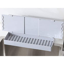 Yarnow Lavello Paraspruzzi Telescopico Staccabile Schermi per Schizzi di Sapone Pennello Portaspugna per Cucina Bagno (Grigio)