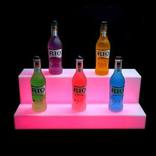 HYDDG - Espositore a 2 ripiani a LED da banco per bottiglie di liquore, con telecomando a LED a colori RF per compleanni, matrimoni, feste di Natale