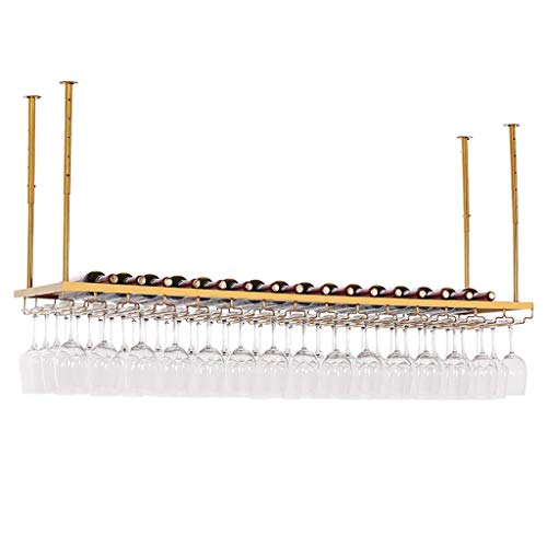 JHGJBJ Wine Rack Stile Moderno Vino impiccagione di Alta qualità del Supporto della cremagliera Bicchiere di Vino Verso Il Basso Upside Utilizzato in ristoranti, Bar, Case, ECC (Size : 100x30cm)