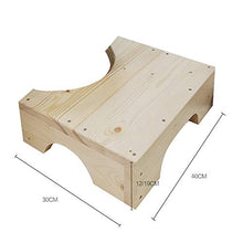 XuZeLii Sgabello da Toilette Accovacciato Addensato Solido Piede in Legno del Rilievo del Pedale Passo Sgabello Passo Passo Pedale di Lavaggio Vestiti igienici Sgabello Bagno Sgabello Adatto per WC