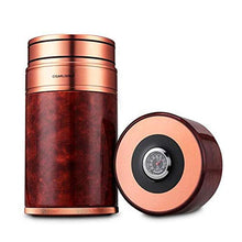 WY-YAN Cigar Box, Alluminio Cigar Box for Il Sigaro Humidor for sigari e Accessori for Fumatori, Cigar Benne in Grado di memorizzare 7 Sigari - Rose Gold, Anti-Pressione