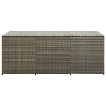 vidaXL - Scatola portaoggetti da Giardino in Resina Intrecciata, 180 x 90 x 75 cm, Colore: Grigio