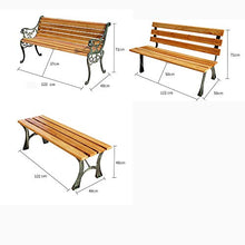 Panchine per parchi ricreativi all'aperto, Panca portico in legno massello anticorrosivo con braccioli e schienale, Giardino Terrazza Posti a sedere con mobili da parco, Adatto per parchi, portici