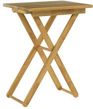 Relaxdays Tavolino pieghevole, da salotto, giardino, in bambù, piccolo, forma rettangolare, HxLxP 52x40x31 cm, marrone