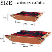 ASDFSD - Scatola portaoggetti astratta con cassetti rossi, 20,5 x 20,5 cm, Rosso astratto, 16x16cm