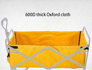 HJBH Outdoor Pieghevole Utility Wagon, Pieghevole da Giardino Portatile Carrello a Mano Multifunzione, Manici Regolabili, Adatto a Shopping Picnic Beach Park (Color : H)
