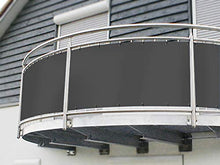 Paravento per balcone – Bordo su misura in PVC/telone per camion | BLICK – e antivento | Estremamente robusto – Diversi colori e dimensioni (90 cm x 300 cm, antracite RAL7016)