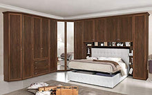 Dafne Italian Design Ponte a 6 Ante battenti. Effetto Noce - Non Comprende Il Letto (cm. 320 x 55 x 251h)