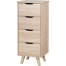 VANKKA Cassettiera con 4 cassetti - decoro rovere Sonoma - L 44 x P 42 x H 108 cm