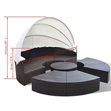 Set Divano Circolare da Giardino 13 pz Polirattan 230cm Marrone divano letto divano letto matrimoniale set divano esterno divano esterno giardino kit divano giardino