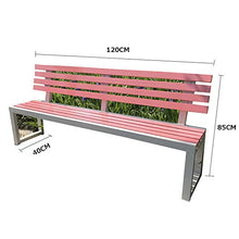 Panchina Parco Panche Lounge per Terrazza All'aperto, Panca da Giardino Resistente alle Intemperie con Struttura in Ghisa e Legno Massello Anticorrosivo, 2-3posti Panca con Schienale e Braccioli