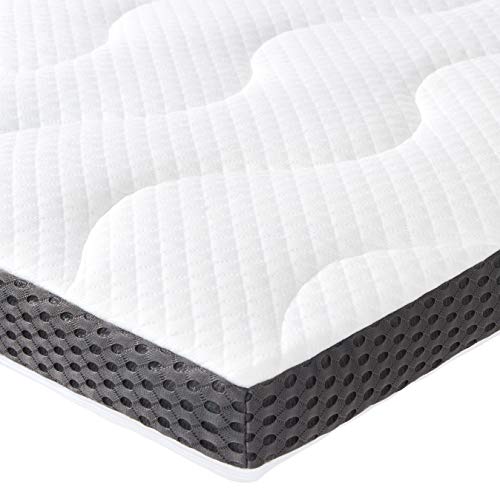 Amazon Basics - Coprimaterasso in gel e schiuma, spessore 7 cm, 140 x 190 cm