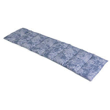 Cuscino termico con semi di colza, 75x20cm. Riscaldabile al forno o microonde e per raffreddare al frigorifero. Per la schiena, il ventre (8 compartimenti, used look grigio-blu)