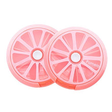 liangzishop Astuccio portapillole Casa Rosa Limone Pillola Scatola a Forma di Viaggio Rotary Comodo in Uscita Pillola conveniente Pratico Set Viaggi Pill Organizer Organizer per Pillole settimanale