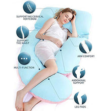 Cuscini di Gravidanza for Sleeping Nursing Pillow Importato Tridimensionale Nove buche Cuscino Cotone maternità Cuscini Corpo Pieno Sostegno e di Alimentazione del Bambino, D Huangwei7210