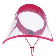 Garneck 2pcs Reusable Safety Face Shield Protective Sheild Windproof Dustproof Full Face Cover Hat Rosy