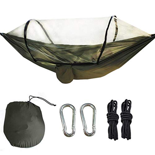 Amaca con Corda legata per Esterni, per Viaggi in Campeggio all'aperto(Army Green)