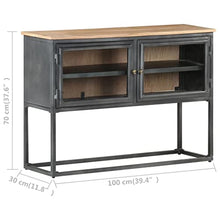 vidaXL Credenza Grigia 100x30x70 cm in Legno Massello di Acacia