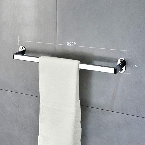 Bagno Mano Barra Portasciugamani,SUS 304 Acciaio_inossidabile Porta Asciugamano Armadio Dati Titolare,Porta Salviette Montaggio A Parete Porta Asciugamano Portasciugamani Per Cucin-Argento 50cm(20in)