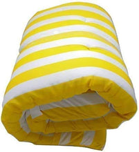 VIGIVISION Cuscino per sedia a sdraio, misure 180 x 55 x 5 cm, materasso a sdraio imbottito, a righe gialle.