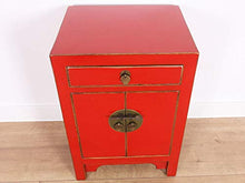 Yajutang Cassettiera cinese comodino cinese in legno massello Cina rosso