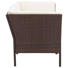 vidaXL Set Divani da Giardino 6 pz con Cuscini Elegante Robusto Sofa Modulare e Tavolino Salotto Arredi per Esterni in Polyrattan Marrone