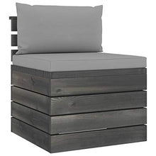 FAMIROSA Set Divani da Giardino su Pallet 4 pz con Cuscini Massello Pino-1780