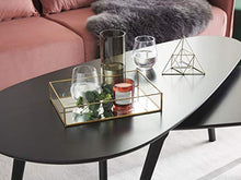 Beliani Svuota Tasche Decorativo in Vetro ed Oro Grenoble