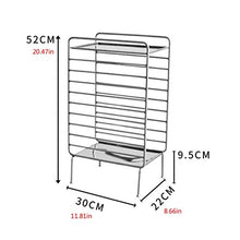 Jcnfa-Tavoli Guida di Linea in Acciaio Inox, tavolino in Metallo per Il Tempo Libero. (Color : Steel, Size : 11.81 * 8.66 * 20.47in)