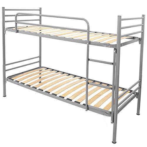 Filoben.com Letto a Castello ARGENTO Rete a doghe di qualità in Offerta Made in Italy