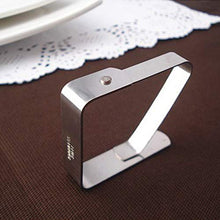 Huture - Mollette Flessibili Antiscivolo per tovaglie, per Esterni, in Acciaio Inossidabile, per Feste a casa, Feste, ristoranti, Buffet di accoglienza, 10 Pezzi, Colore: Argento