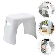 VOSAREA Antiscivolo in Plastica per Bambini Sgabello Sgabello per Bambini Sgabello di Plastica Spessa Sgabelli per Adulti Semplice Sgabello per Soggiorno Bagno Bianco