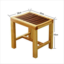 MGMDIAN Sgabello da Bagno Impermeabile Sgabello da Bagno Vecchio Uomo Panca in Legno massello anticorrosione per Adulti Sgabello Antiscivolo per Doccia Accessori da Bagno