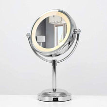 LBWARMB Trucco Specchio con luci Modern Regolabile Batteria a Batteria Argento Cromato LED LED ingranditore Bagno Make up Cosmetic Rasatura Vanity Specchio Specchio