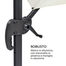 blumfeldt Belo Horizonte - Ombrellone Parasole, Diametro: 292 cm, Materiale: Poliestere con Strato PA, Protezione da UV: 30+, Idrorepellente, Supporto in Alluminio con Rotazione a 360°, Crema