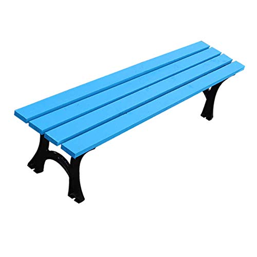 Panchina da giardino per terrazza a 3 posti panchina da cortile per esterni, panchina con struttura in metallo e sedili in legno massello resistente alla corrosione, poltrona da esterno resistente