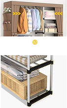 JINPENGRAN Non Tessuto Piegare Portatile Armadio, Robusto e Durevole, Armadio di 170 * 105 * 45cm