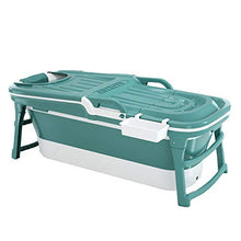 JFIOSD Vasca da Bagno Pieghevole per Bambini, Vasca Portatile per Adulti, Vasco da Bagno Animale per Una Semplice Spa,Installazione Facile,Blu,128CM