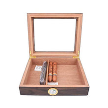 Humidor Produzione di legno di cedro spagnolo con igrometro e umidificatore Constant Temperatura e umidità Storage Storage Stoccaggio Portatile Caso di sigaretta a grande capacità 30 Sigari BLE for Cl