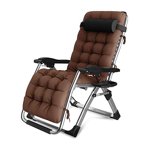 Lettino prendisole Confortevole Zero-gravità reclinabile Terrazza reclinabile pieghevole reclinabile all'aperto Ufficio Spiaggia reclinabile extra ampio Patio sedia sdraio con cuscini chaise longue