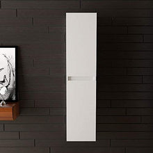 Bad1a - Armadietto da parete per bagno, con finitura lucida, modello Lugano H-150, colore: Bianco lucido