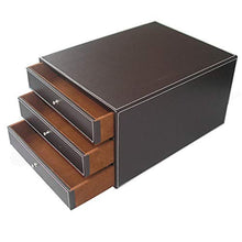 MAATCHH Armadi File File Storage Box File Pelle Desktop Cabinet Tre Strati Casella Informazioni Business Office Forniture Desktop Organizer Box Attrezzature da Ufficio Desktop