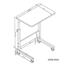 SXGKY Laptop Desk 80 * 40CM Tabella del Computer Portatile Registrabile Ruota Laptop Divano-Letto Pavimento Side Table può Essere Sollevato in Piedi Desk Scrivania Portatile FF (Color : C)