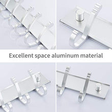 AiHom Ganci portasciugamani bagno in alluminio Senza Foratura Gancio Appendiabiti 7 ganci Gancio Bagno da Parete Appendiabiti Montaggio a Parete