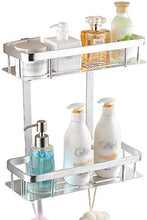 GDFEH Scaffale per Il Bagno Spazio in Alluminio Senza Punch/Perforato Scaffale per la Toilette a Parete per impieghi per Il Bagno per Il Bagno in Vetro per Il Bagno in Vetro temperato Scaffali docci