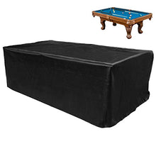GEMITTO Copertura antipolvere per tavolo da biliardo da 2/,24/2,7 m, resistente ai raggi UV, resistente agli strappi, in tessuto di poliestere 287*155*82cm Nero