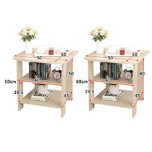 RPLW Robusto Comodini da Notte 3-Livello per Soggiorno Camera,Moderno Comodino Assemblaggio Facile,Versatile Divano Comodino da Letto Tavolo Lampada C4 50x50x60cm(20x20x24in)